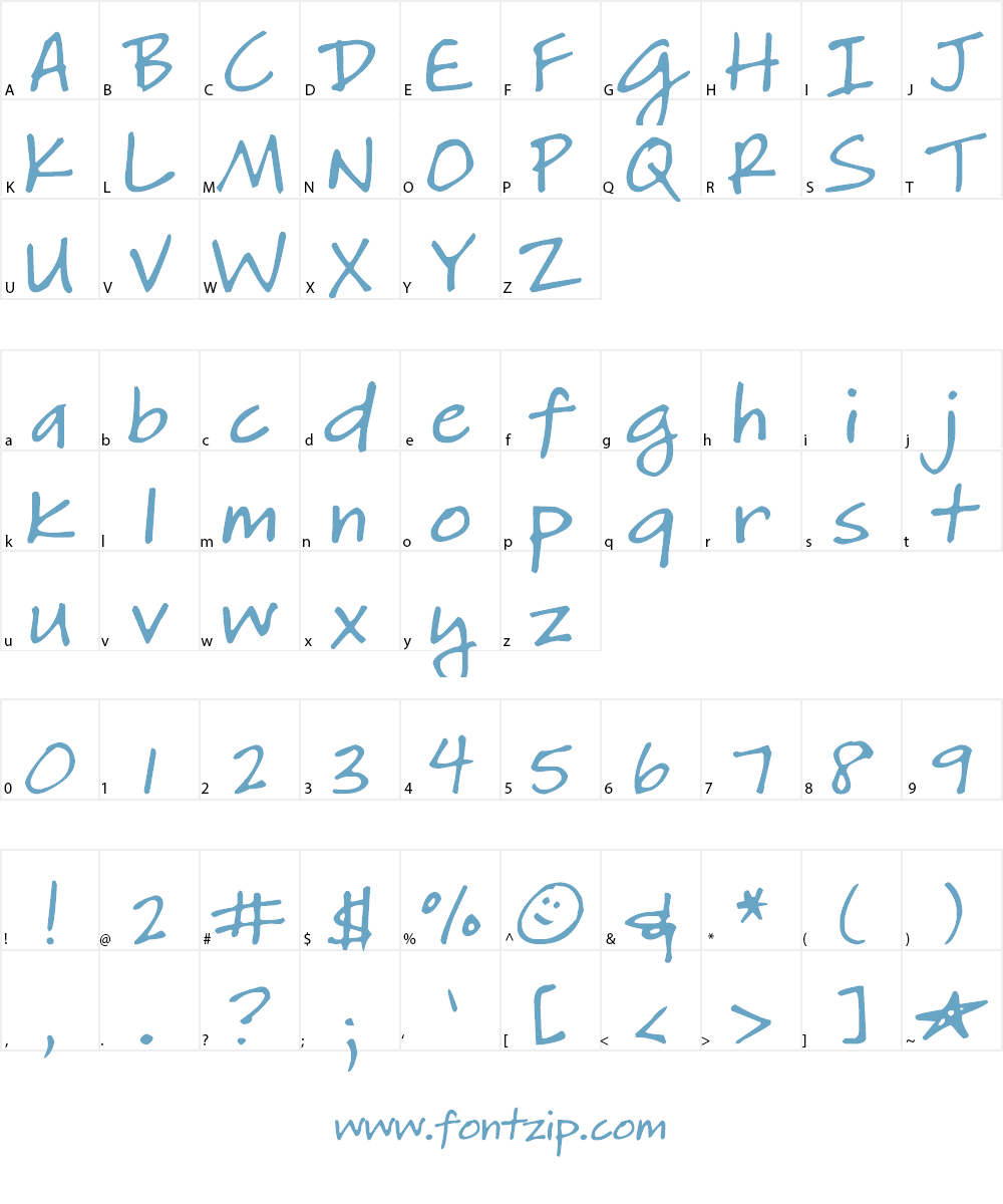 DJB HeatherG Font Character